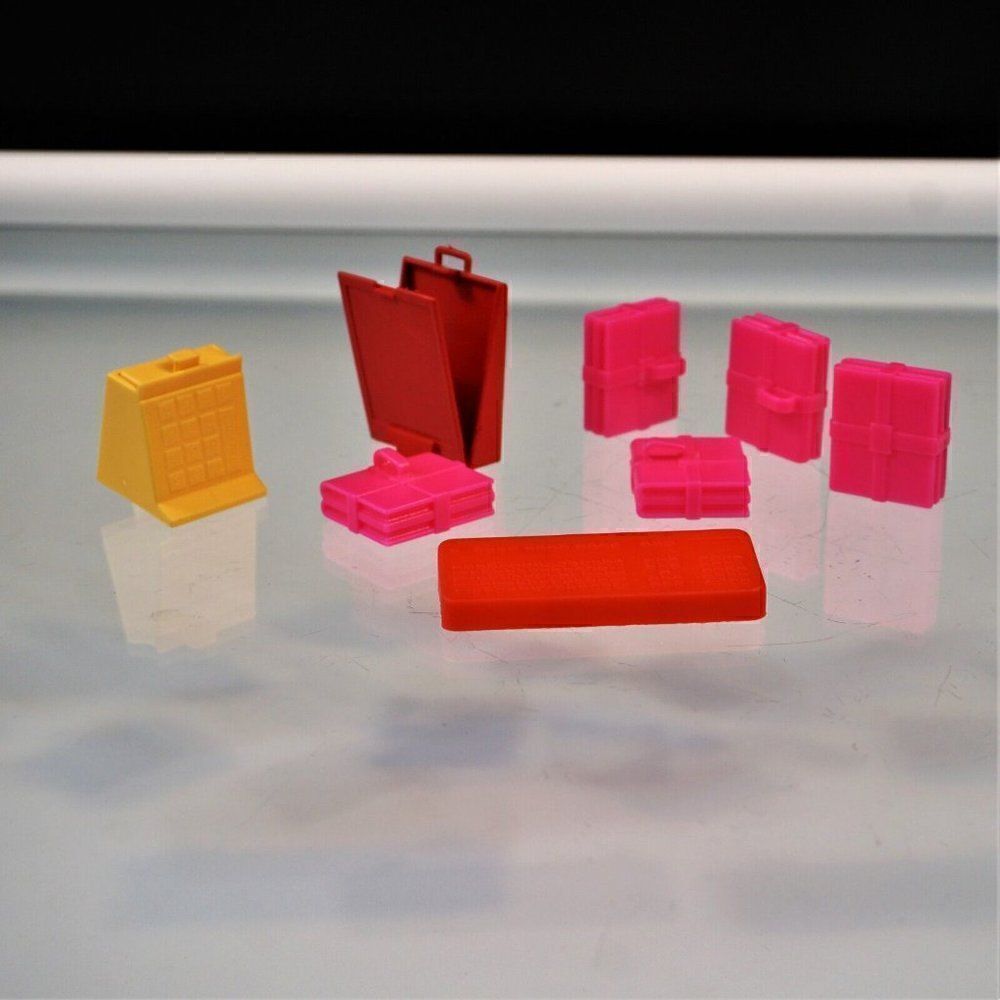 Vintage 90s Barbie Accessories Pocketbooks Cash Register Sketch Box Keyboard